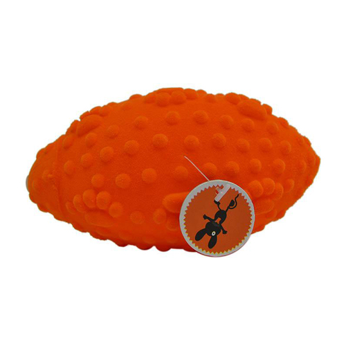 Scream Velvet Football Dog Squeaker Toy Loud Orange 12cm