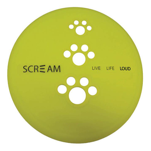 Scream Silicone Pet Flyer Dog Toy Loud Green Small 18cm