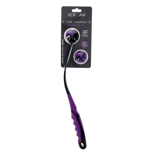 Scream Deluxe Grip Ball Launcher Fetch Pack Loud Purple/Black Small 46cm