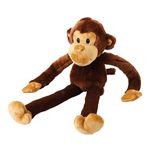 Multipet Swinging Safari Monkey Plush Dog Squeaker Toy 56cm