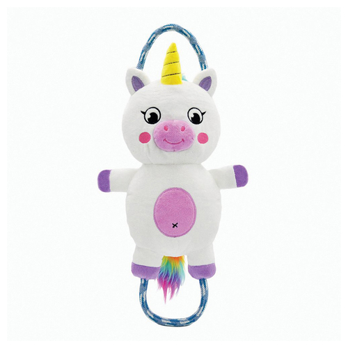 HugSmart Rope Funz Melody Bros Fairytale Store Unicorn Plush Dog Squeaker Toy