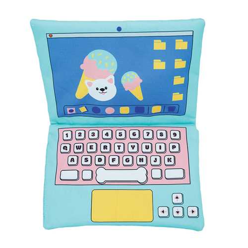 Plush laptop dog toy sales