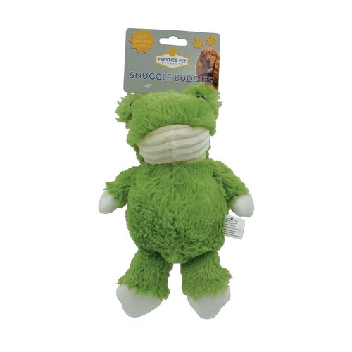 Prestige Pet Snuggle Buddies Frog Plush Dog Squeaker Toy Small