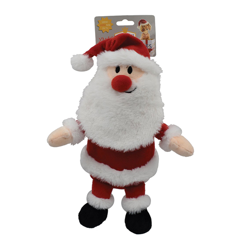 Snuggle Pals Christmas Santa Interactive Pet Dog Squeaker Toy
