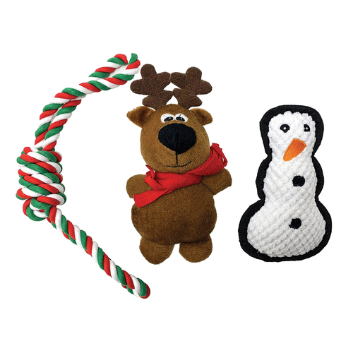 Prestige Pet Christmas Dog Gift Pack Interactive Play Dog Toy 3 Pack