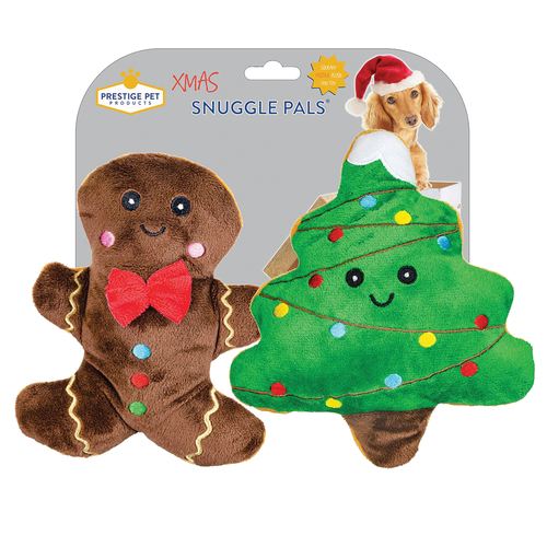 Snuggle Pals Christmas Plush Christmas Cookies Plush Dog Squeaker Toy 15cm