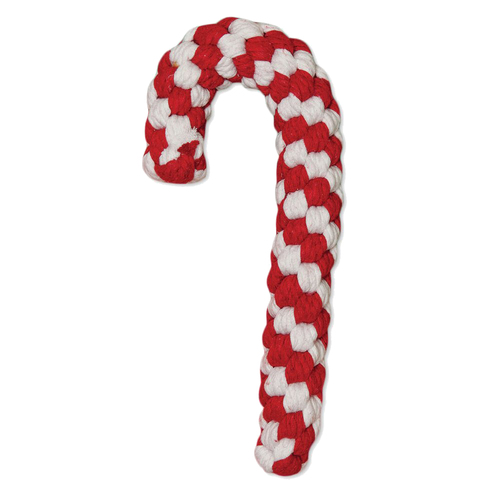 Prestige Pet Christmas Candy Cane Rope Interactive Play Dog Toy 23cm