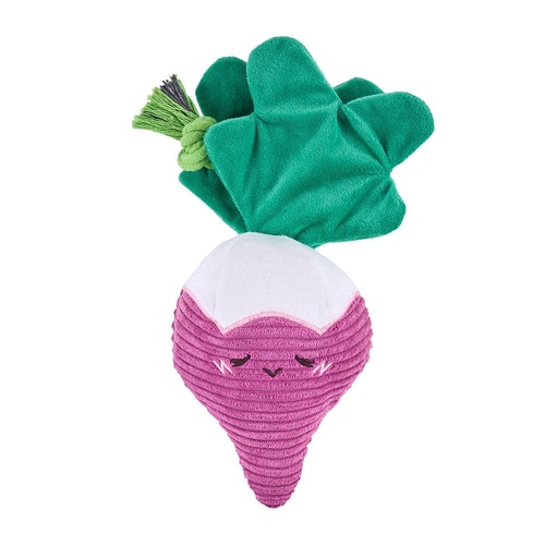 Zippy Paws Crinkle Crops Radish Interactive Plush Dog Squeaker Toy 25cm