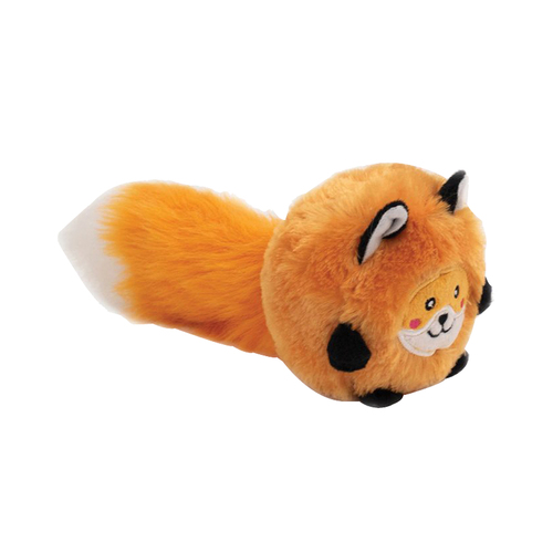 Zippy Paws Bushy Throw Fox Interactive Play Pet Dog Squeaker Toy