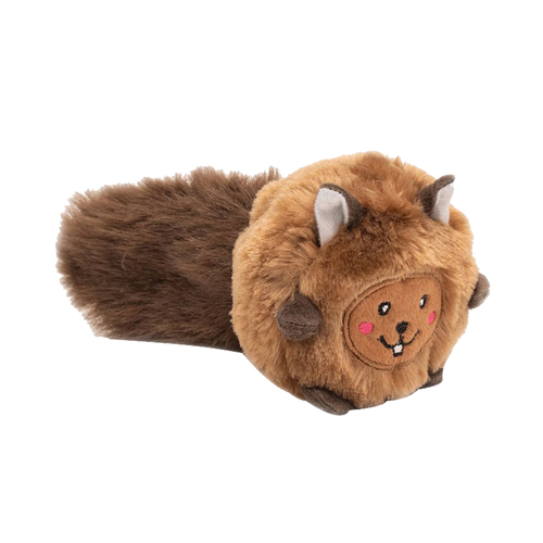 Zippy Paws Bushy Throw Squirrel Interactive Play Pet Dog Squeaker Toy