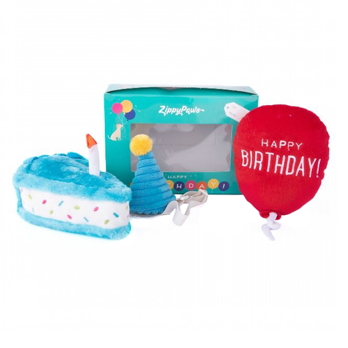 Zippy Paws Birthday Box Set Plush Dog Toy 3 Pack