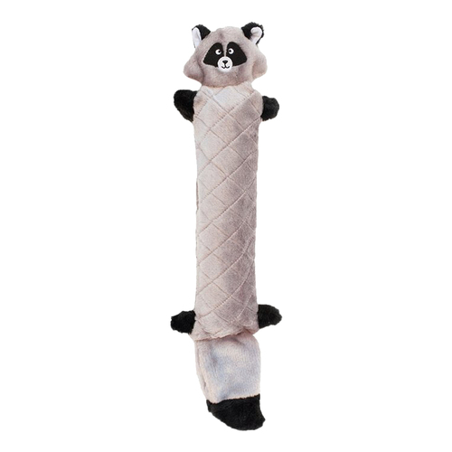 Zippy Paws Jigglerz Raccoon Plush Dog Squeaker Toy 53 x 14cm