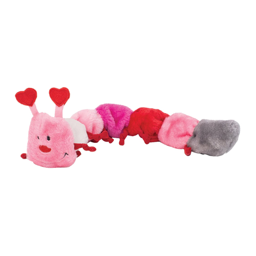 Zippy Paws Caterpillar w/ Squeakers Pet Dog Squeaker Toy Pink Large