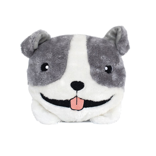 Zippy Paws Squeakie Buns PitBull Interactive Plush Pet Dog Squeaker Toy