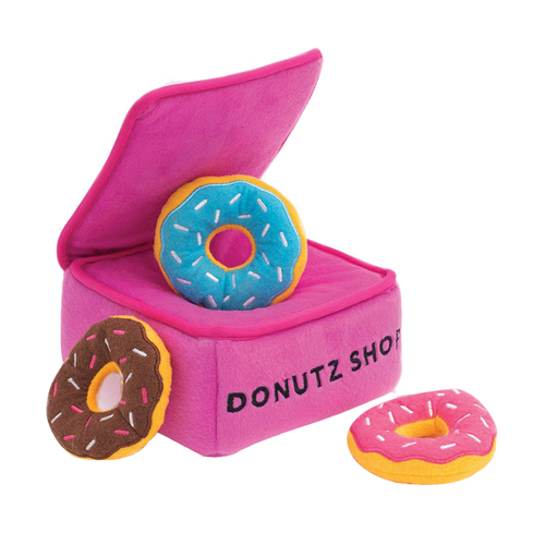 Zippy Paws Zippy Burrow Donutz Box Interactive Pet Dog Squeaker Toy