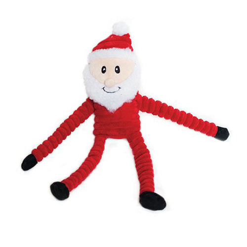 Zippy Paws Holiday Crinkle Santa Dog Squeaker Toy Small 33 x 7.5cm