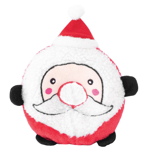 Zippy Paws Holiday Donutz Buddies Santa Plush Pet Dog Squeaker Toy