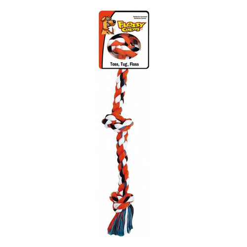 Flossy Chews Three Knot Tug Dog Chew Toy Assorted Small 38cm
