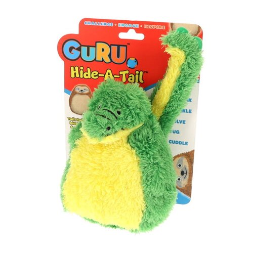 Guru Hide-A-Tail Alligator Plush Dog Squeaker Toy Medium 29 x 15 x 16cm