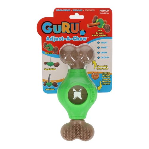 Guru Adjust-A-Chew Treat Holder Pet Dog Toy Medium 20 x 8.5 x 6cm