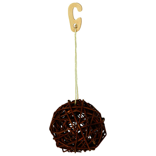 Natures Instincts Natural Willow Branch Ball Interactive Play Bird Toy 10cm