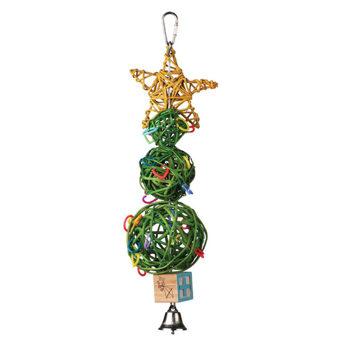 SuperBird Vine Ball Xmas Tree Bird Toy for Caiques Conures & Quakers