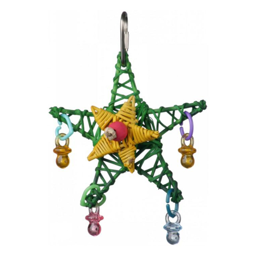 SuperBird Christmas Star Plastic Bird Toy for 11 x 7cm