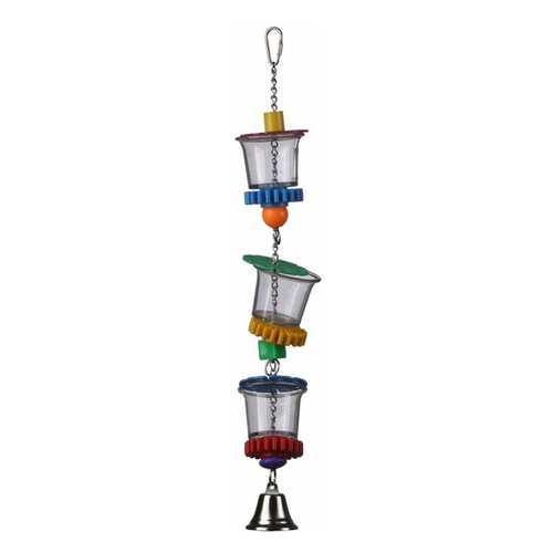 SuperBird Bottoms Up Bird Toy for African Greys Amazons & Eclectus 43 x 6.5cm