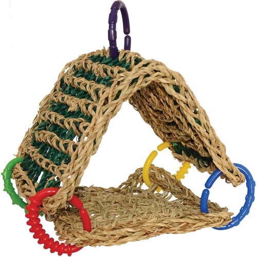 SuperBird Seagrass Tent Bird Toy for Small to Medium Birds 20.4 x 20.4cm