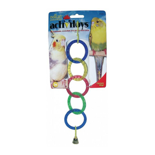 JW Pet Insight Activitoys Olympia Rings Bird Toy for Small Birds