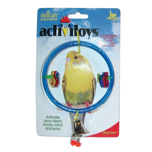 JW Pet Insight Activitoys Ring Clear Bird Toy for Small Birds