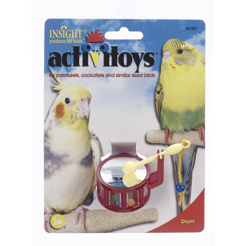 JW Pet Insight Activitoys Drum Bird Toy for Small Birds