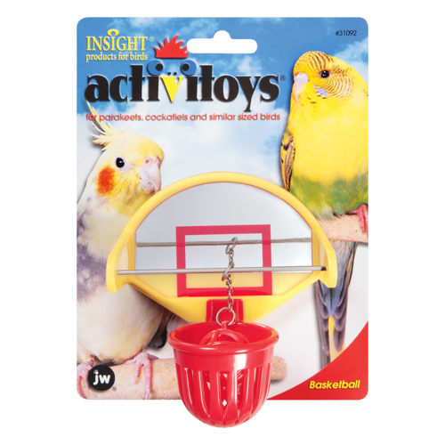 JW Pet Insight Activitoys Birdie Basketball Bird Toy for Small Birds