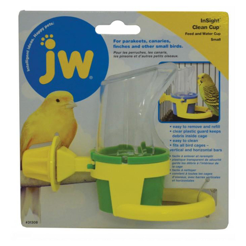 JW Pet Insight Clean Cup Feed & Water for Birds Small 10cm