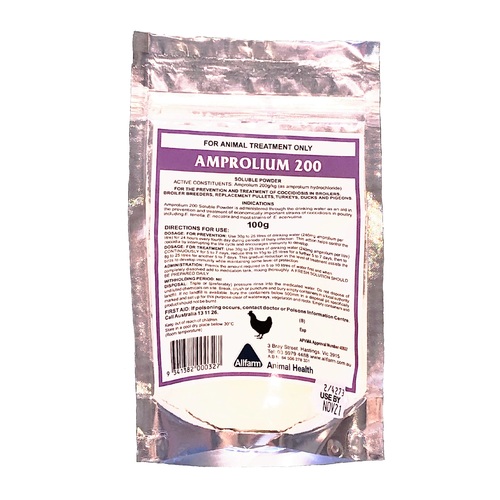 All Farm Amprolium 200 Soluble Power Coccidiosis Treatment 100g 
