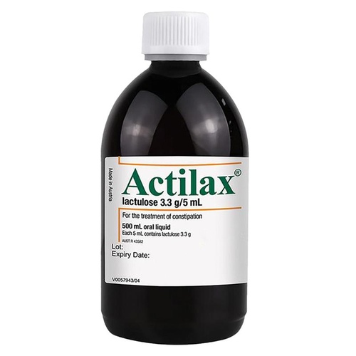 Actilax Syrup Laxative Lactulose Solution for Treatment of Constipation 500ml