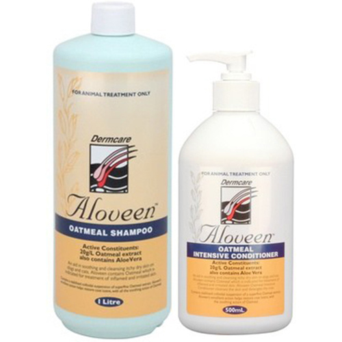 Aloveen Oatmeal Dermcare Sensitive Skin Dog/Cat Shampoo 1L + Conditioner 500ml 