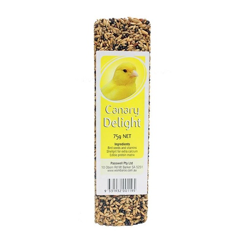 Passwell Avian Delight Bird Seed Treat Bar Canary 75g 24 Pack