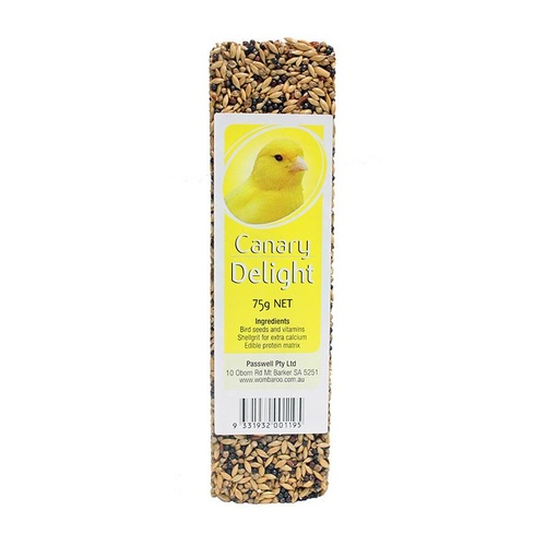 Passwell Avian Delight Bird Seed Treat Bar Canary 75g 24 Pack