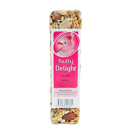 Passwell Avian Delight Bird Seed Treat Bar Nutty 75g 24 Pack