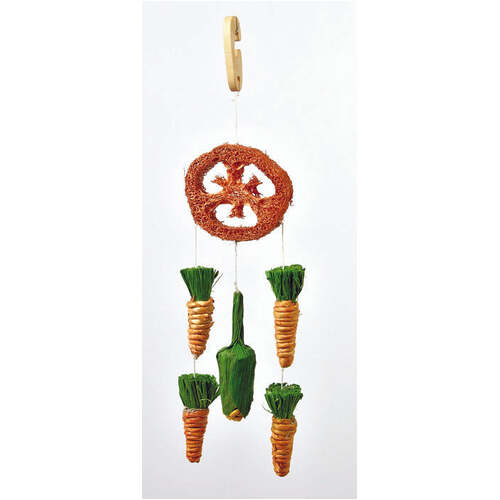 Petface Pipkins Loofah & Veg Corn Carrot Mobile Toy for Small Animals 30g