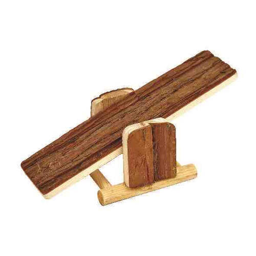 Petface Pipkins Woodies Natural Bark See Saw Gnawing Toy for Small Pets
