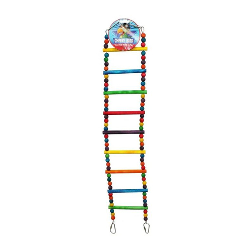 Cheeky Bird 9 Step Ladder Wooden Bird Toy w/ Beads