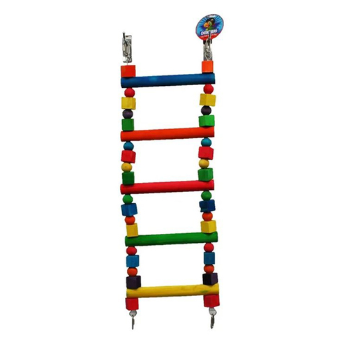 Cheeky Bird Large Parrot 5 Step Ladder Wooden Bird Toy