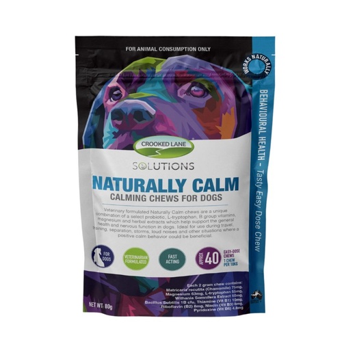 Crooked Lane Solutions Naturally Calm Chews for Dogs 40 Pack 80g