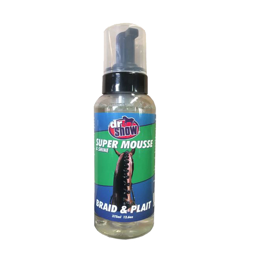 Dr Show Super Mousse Braid & Plait Water Based for Horses 375ml