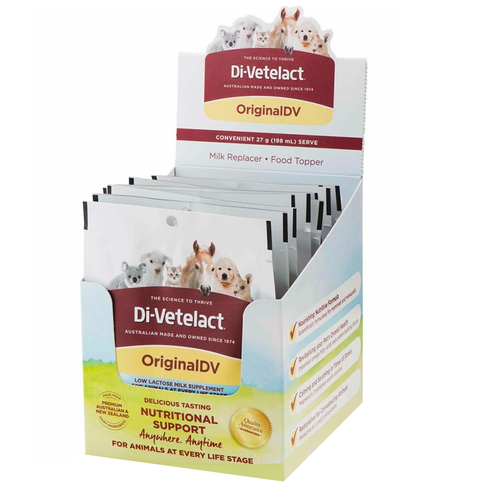 Di-Vetelact Animal Pet Supplement Milk Replacer Low Lactose 12 x 27g