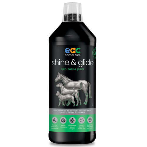 EAC Animal Care Shine & Glide Pure Hemp Oil for Horses Dogs & Cats 1L