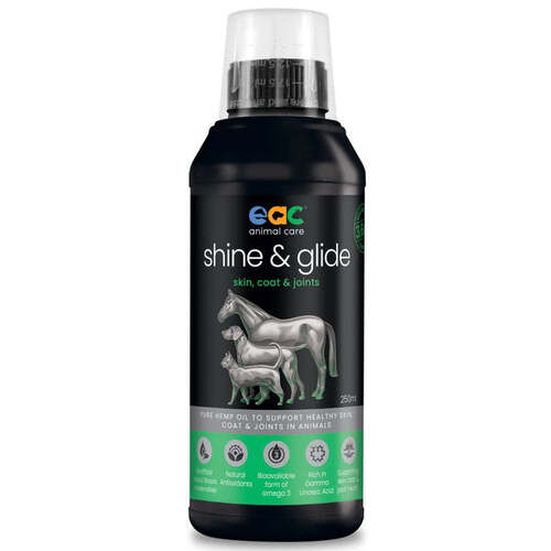 EAC Animal Care Shine & Glide Pure Hemp Oil for Horses Dogs & Cats 250ml