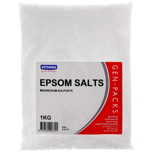 Gen Pack Epsom Salts Animal Feed Electrolyte Supplement 1kg 